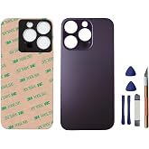 Mingxiong 14 Pro Max Back Glass Replacement for iPhone 14 Pro Max Rear Back Glass Panel Replacement with Pre-Installed Adhesive + Repairing Toolkit (Deep Purple)