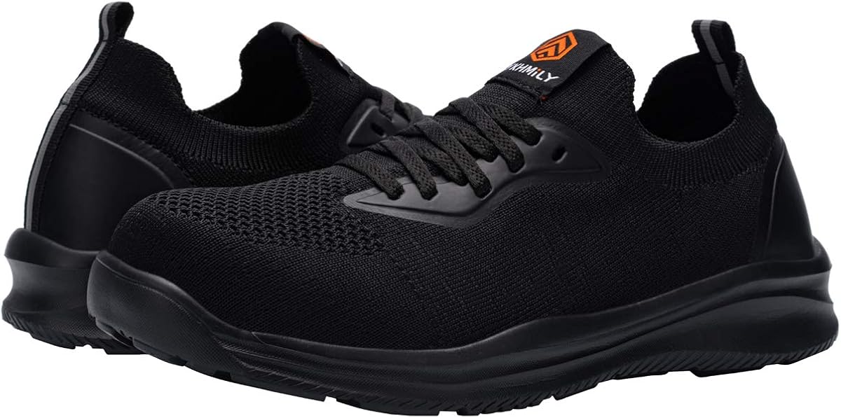 DYKHMATE Steel Toe Shoes for Women Waterproof Work Shoes Slip Resistant Safety Sneakers Lightweight Safety Toe Tennis Shoes Comfortable Food Service Shoe: Shoes