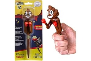 KAMHI WORLD FARTING Poop BOXER Pen-PUNCHING ARMS, Silly Gifts, Halloween Toys for Kids, Halloween Games for Boys & Girls, Poop Pen for Coworkers, Funny Poop Gifts, Work & Prank Gifts, Farting Pen, Funny Fart Pen