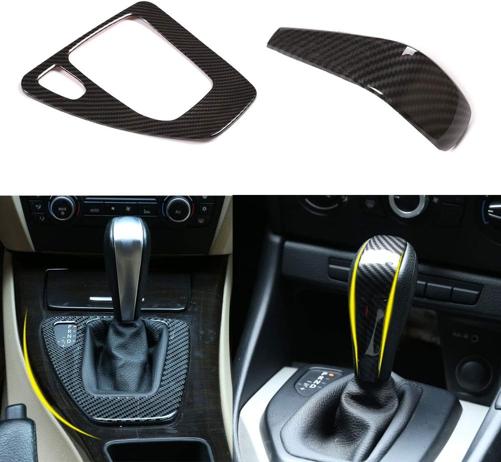 Eiseng Car Carbon Fiber Gear Shift Box Control Panel Frame