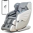 BOSSCARE Massage Chair SL Track Recliner, Zero Gravity Full Body Airbag Massage Chair with Body Scan Bluetooth Heat AI Control Foot Roller Handrail Shortcut Key, R8686 Gary