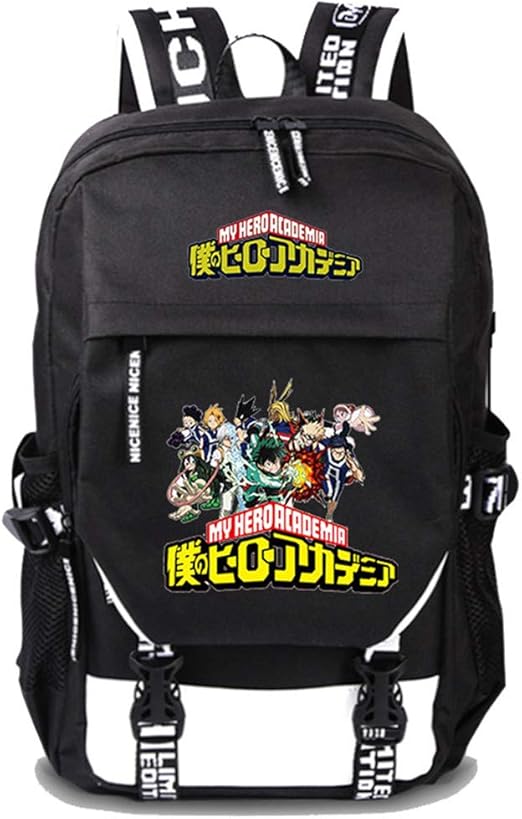 WANHONGYUE My Hero Academia Anime Sac d'école Laptop Backpack Étudiant