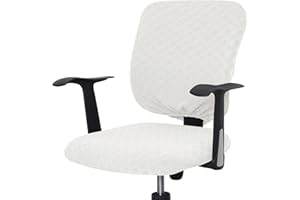 Celevingne Office Chair Cover Universal Rotating Chair Slipcovers Stretch Removable Protector Computer Chair Seat Cover (Crea