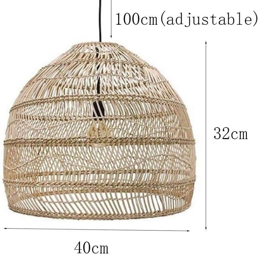 Wylolik Bamboo Art Ceiling Light DIY Bamboo Rattan Pendant Lamp Industrial Vintage Japanese-Style Hanging Lamp Teahouse Dining Room Droplight Lighting Fixture, E27 (Color : A): Home & Kitchen