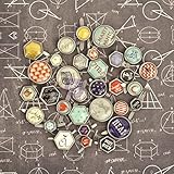 Prima Marketing 569518 School Memories Decorative Metal Brads, 32-Pack