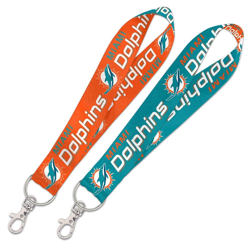 WinCraft NFL Miami Dolphins Lanyard Key Strap, 1"