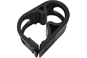 DOPHO Black Plastic Tubing Clamps 0.236-0.472 Inches Laboratory Tube Pinch Clamps Valve Flow Control Adjustable Hose Clamps 50pc Pack