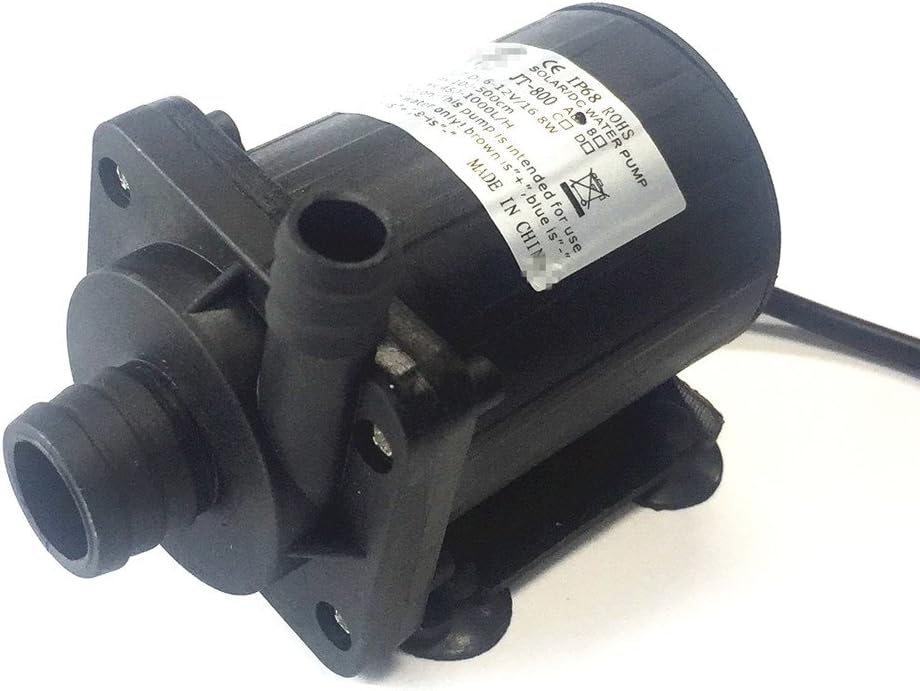 Qiorange DC 12V Brushless Magnetic Submersible Water Pump 1000L/H For Pond/Aquarium/Fish Tank/Statuary/Hydroponics (1000L/H)