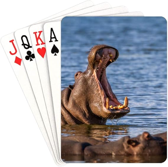 engree Customized Playing Cards Common Hippopotamus Or