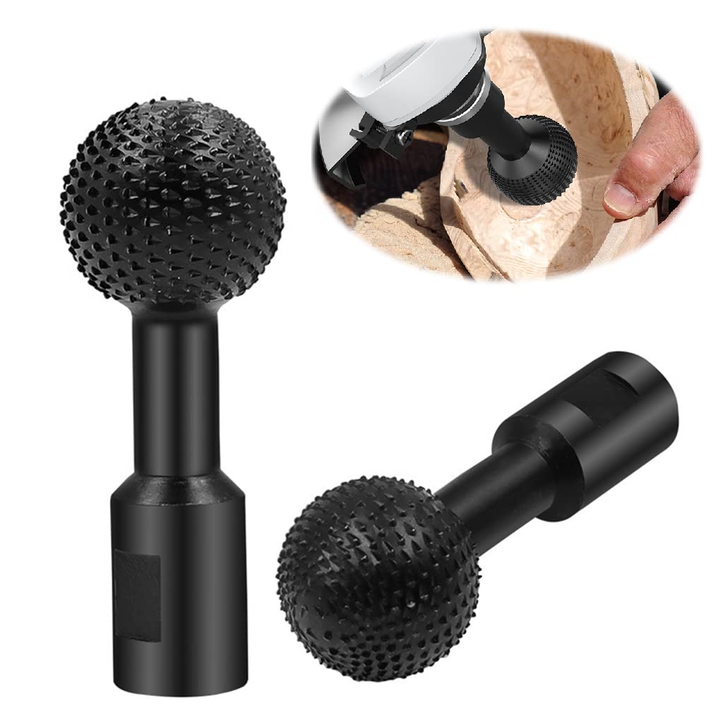Lxoraziy Spherical Rotary Burr, Ball Cutter Wood Carving 14 mm Wood Shaper Ball, Angle Grinder Sphere Grinding Head, for 115/125 Angle Grinder