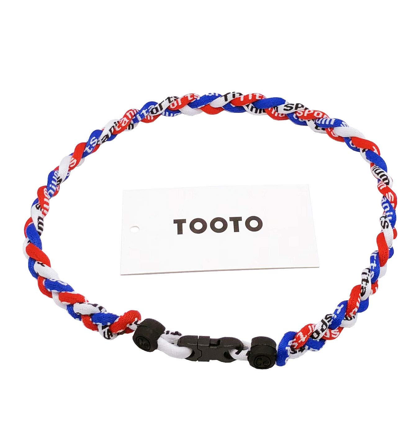 TOOTO Pack of 6 Sport Style Tornado Titanium Necklace Three Colors Braided Rope Baseball Necklace 20 Length