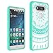 LG V20 Case, AnoKe LG V20 Clear Case,Scratch Resistant Glitter Mandala Flower Ultra-Thin Slim-Fit Women Girls Acrylic Hard Cover TPU Bumper Hybrid Protective Phone Case Cover for LG V20 TM CH Mint