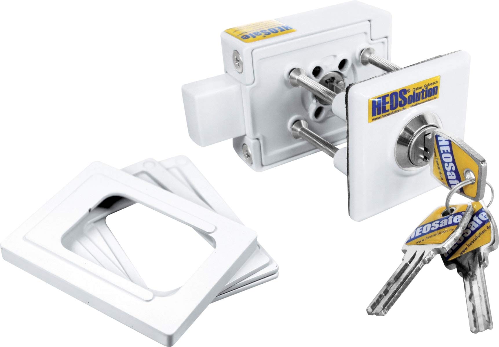 HeoSolution HEOSafe Additional Lock White, 1 item