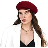 NTLWKR Wool Beret Hats for Women,Classic French Winter Warm Hats,Warm Solid Color Beret Cap