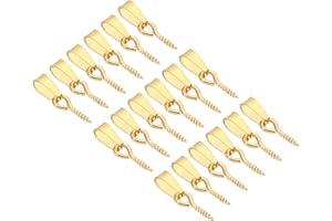 PATIKIL 17x4mm Screw Eye Pins Peg Bail, 60Pcs Small Stainless Steel Cup Pear Eyelet Screw Eye Pins for Jewelry Making Earring DIY Beads Craft, Gold