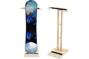 RattanView 2 Set Snowboard Rack Snowboard Stand Floor Vertical Snowboard Holder with Floor Stand up Indoor Snowboard Storage Snowboard Display Rack for Shortboard Longboard