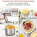 Immersion Blender, Aicok 4-in-1 Hand Blender, Stick Blender with 12 Speed Control, Powerful Hand Mixer Sets Include Chopper, Whisk, BPA Free Beaker, for Soups, Smoothie, Baby Food - Stainless Steel