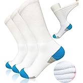 Diabetic Socks Non-Binding Crew Wide Top for Neuropathy Edema Swollen Thick Ankle Bariatric Lymphedema Slipper Sox