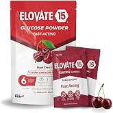 Fast Acting Glucose Powder Packets, Black Cherry &ndash; Instant Dissolve, No Water Needed | 15g Pure Dextrose | Waterproof SlimPaks | Made in USA | Gluten-Free (Pack of 6)