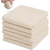 6Pcs Reusable Cheesecloth for Straining 20x20 Inch, Unbleached Cotton Cheese Cloth, Strainer for Yogurt/Nut Milk/Juicing