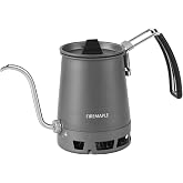 Fire-Maple Petrel Foldable Pour-Over Coffee Kettle 350ml Gooseneck Tea Pot | Faster Boiling with HX Base, Secure 3-Slot Stove Lock , Detachable Spout &amp; Handle, Nests with Petrel Ecosystem, 350ml, 126g
