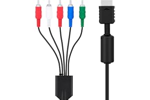 Mcbazel Component HD AV Cable for PS2/PS3/PS3 Slim – 6FT High Definition Video and Audio Cord, HDTV and EDTV (480p Output Supported) Compatible with PS2/PS3/PS3 Slim
