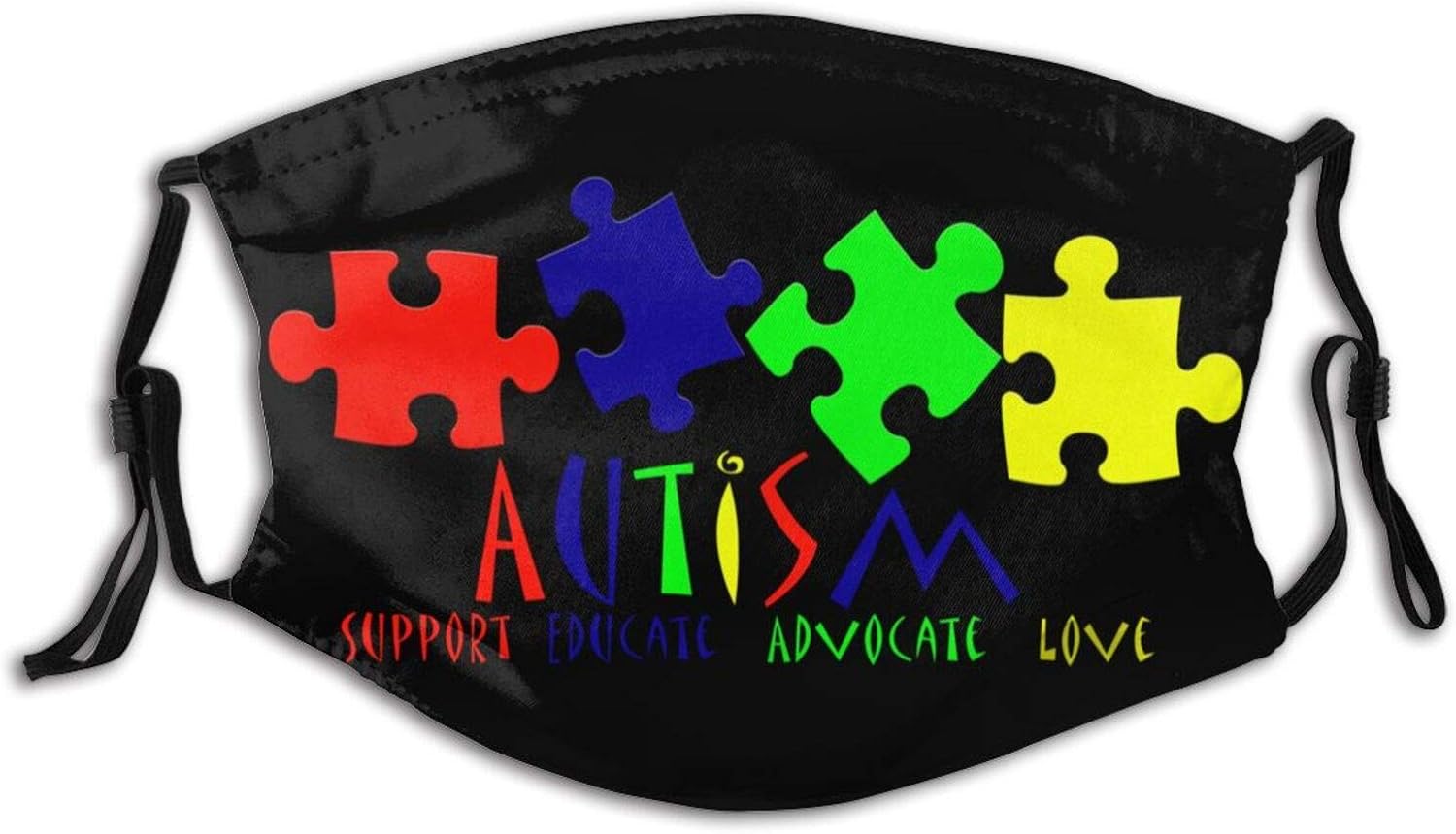 Adjustable Face Mask Autism Awareness Mask Scarf, Face Bandanas Balaclava For Men And Women at
