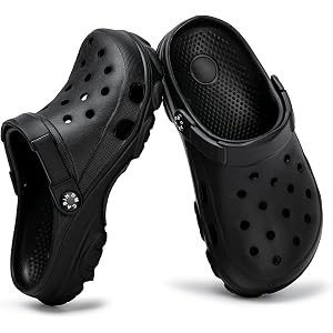 Kids Clogs for Boys Girls, Lightweight Slip On Garden Shoes with Heel Strap | Breathable Water Sandals for Summer Beach, Pool
