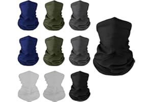 Voittozege 10 Pcs 5 colors Neck Gaiter Headwear,Multifunctional Head Scarf,Bandana Face Scarf Headbandmen Women Sun Protectio