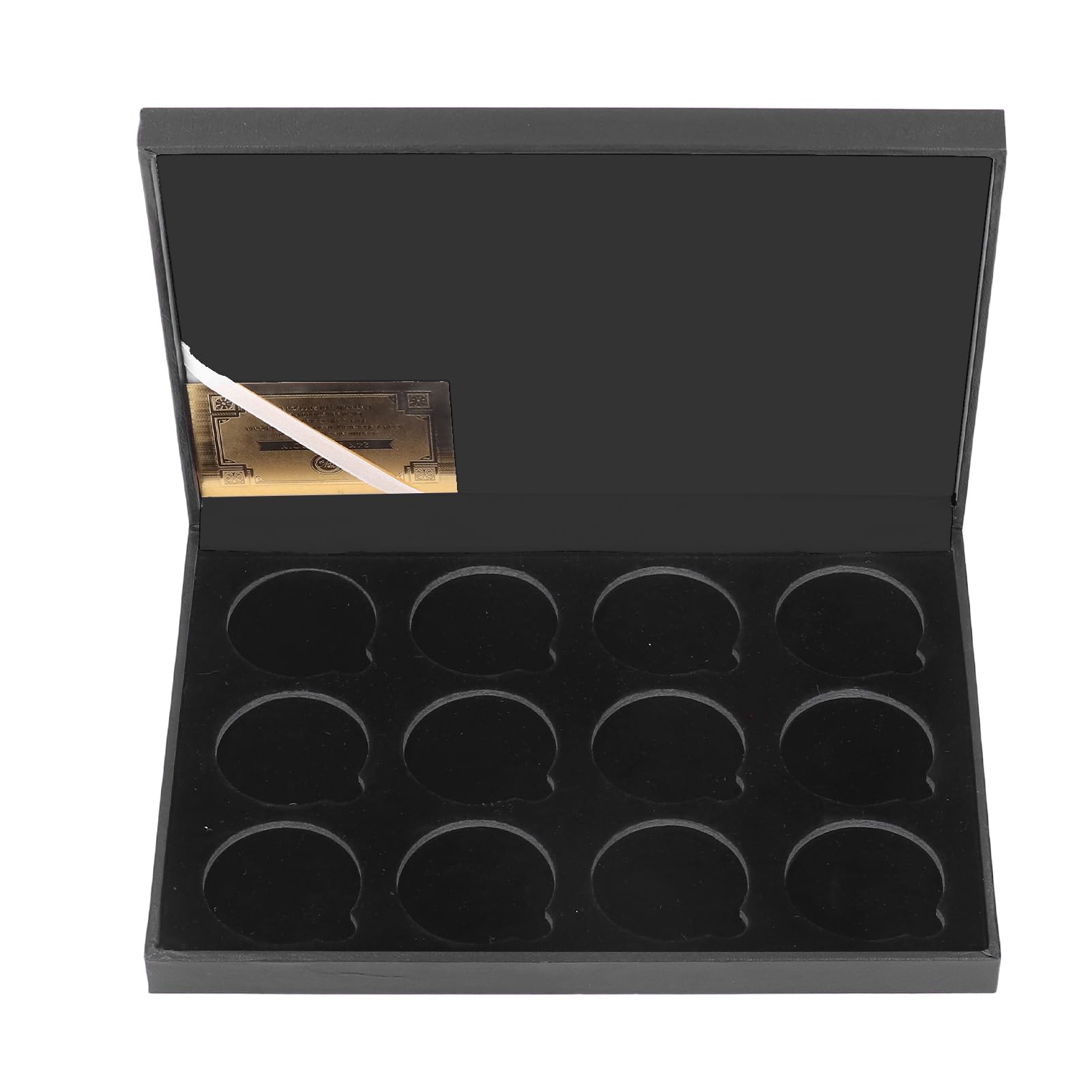 BigKing Coin Case, Coin Storage Box, Commemorative Coin Storage Box, Coin Box with Foam Gasket, Round Coin Holder, Commemorative Medal Velvet Craft Storage Gift Box for Collect