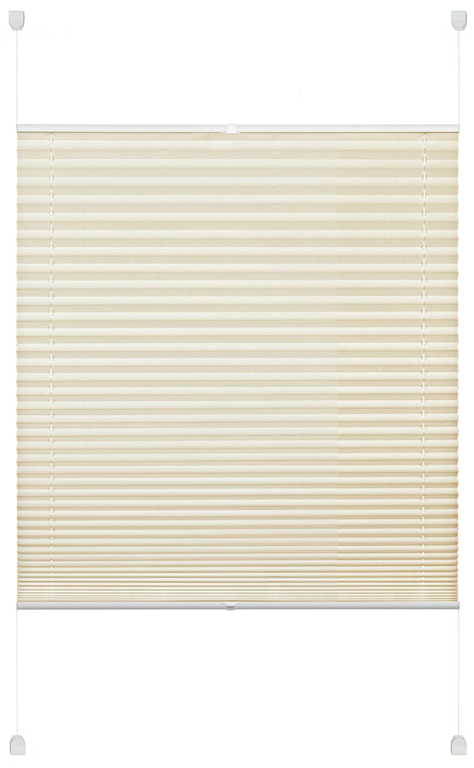 Deco Company Pleated Blind, Polyester Beige, 110 x 130 cm