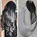 Ugeat 14inch 9Pcs Per Set 120Gram Clip in Hair Extensions Piano Color Ash Blonde 18 and Bleach Blonde Color 613 Highlight Real Human Hair Clip Extensions Full Head Set