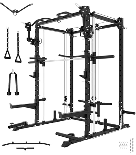 thumbnail image 2 of 19/mo - Finance Eonfit E2 Power Cage,1500LB Squat Rack With Cable Crossover System.Multi-Function Power Rack For Home Gum.All-in-One Squat Rack With More Training Attachments | Buy Now, Pay Later 2 of 9