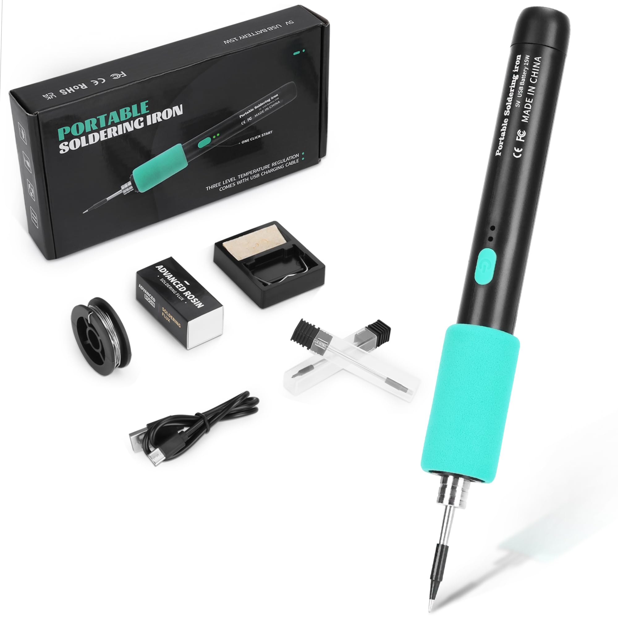 Photo 1 of Zylany Wireless Soldering Iron Kit Heats up in 8 Seconds, Includes 3 Different Iron Tips for Different tasks, Type C Port Charging while in Use, Suitable for DIY & Repairs