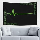 BENOLIVE Type O Band Negative Tapestry Wall Hanging Fashion Mural Hanging Decoration Wall Art Party Tapestries For Living Room Dorm 60x40 In One Size