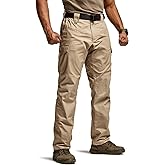 CQR Men's Flex Ripstop Tactical Pants, Water Resistant Stretch Cargo Pants, Lightweight EDC Hiking Work Pants