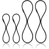 Boseen Universal Elastic Bands Replacement, Anti-aging Rubber Ring for Microphone Shock Mount Holder Clamp Clip, Set of 4 (Black)