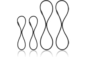 Boseen Universal Elastic Bands Replacement, Anti-aging Rubber Ring for Microphone Shock Mount Holder Clamp Clip, Set of 4 (Black)