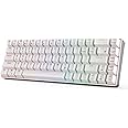 RK ROYAL KLUDGE Wireless 60% Mechanical Keyboard PBT keycaps, Bluetooth Mechanical Keyboard with CNC Frame, Compact Gaming Keyboard with Software - 68 Keys Hot Swappable Gateron Blue Switch, RK68 pro