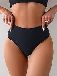 AFOLIRY Women's Sexy High Waisted High Cut Cheeky