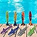 Fajiabao Diving Toys for Swimming Pool Gliding Shark Throwing Torpedo Rockets Underwater Colorful Rubber Dive Gems Summer Toys Birthday Gift for Kids Boys Girls Teens Adults 8 Pieces( Color Random)