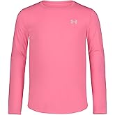 Under Armour Girls Outdoor Long Sleeve UPF Tee, Stylish Crew Neckline, Logo & Printed Designs, UPF 50+