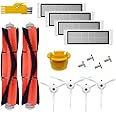aoteng Accessory Kit for Xiaomi Mi Robot Roborock E4 S5 S6 E25 E20 E35 s50 s51 Xiaomi Mijia Robotic Vacuum Replacement Parts 10 Pcs Pack of Main Brush & Side Brush & Filter
