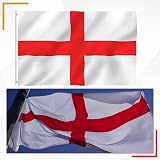 SHATCHI 5ft x 3ft England National Flag 152cm x 91cm with Eyelets Polyester view 4