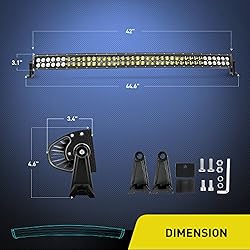 Nilight 42Inch 240W Curved Led Light Bar Spot Flood