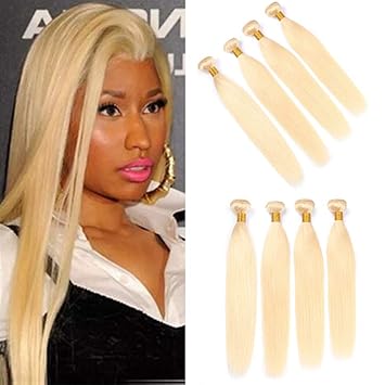 Amazon Com Zara Hair 613 Blonde Brazilian Hair 4 Bundles Deals