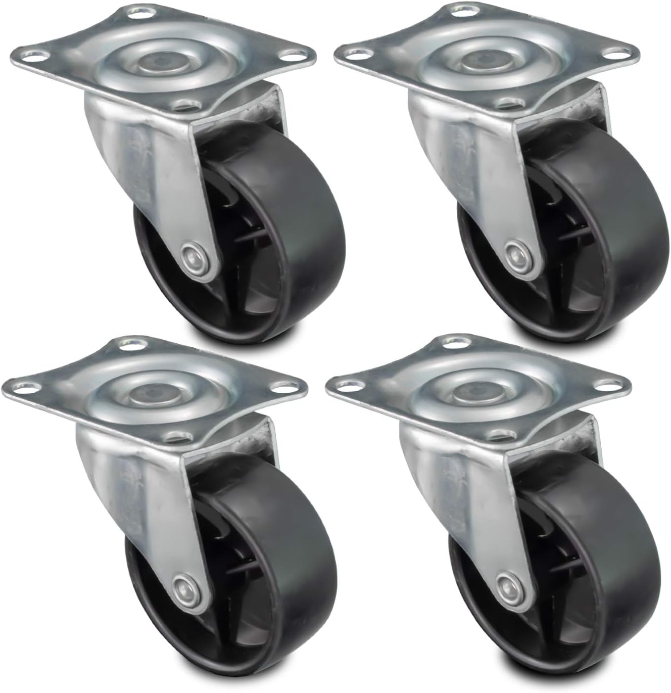 Nirox 4X Furniture Castor Wheels 50mm Trolley Swivel casters Quiet