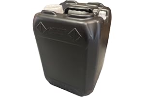 CHEMSTREAM | 5 Gallon Tighthead Container | Carboy | Jerrican | Hedpack with 70MM Cap | Home Brewing Container | 1 Pack (Black)