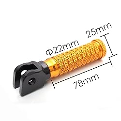 MC MOTOPARTS POLE Gold CNC Front Foot Pegs