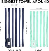 Dock & Bay Beach Towel Cabana Cayman Khaki XL 200x90cm Quick Dry Sand Free view 3